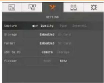 AVer AVerVision F70W - Ecran du menu - 1