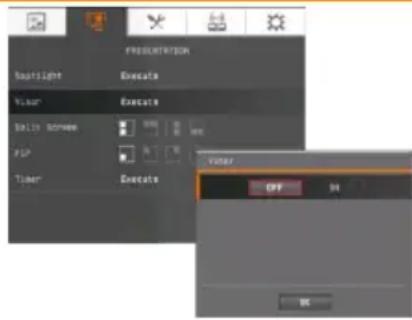 AVer AVerVision F70W - Ecran du menu - 1