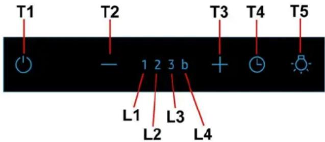 T1 T2 T3 T4 T5 - 1 2 3 b + L1 L2 L3 L4