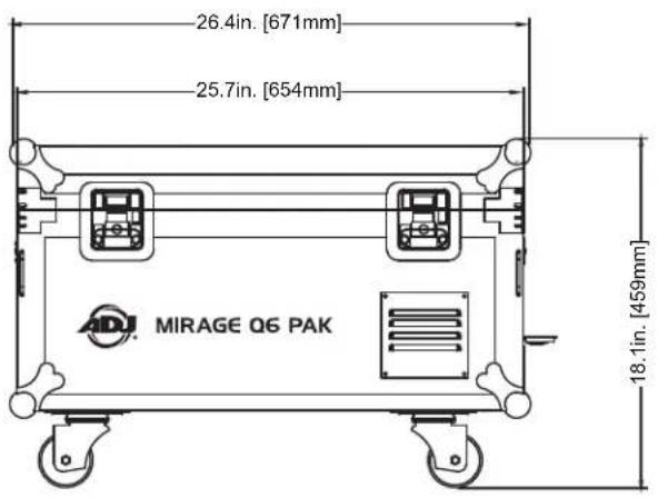 26.4in. [671mm] 25.7in. [654mm] 18.1in. [459mm] MIRAGE Q6 PAK