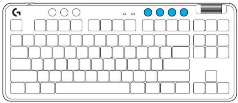 LOGITECH G715 - Controlli multimediali - 1
