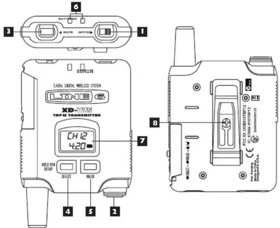 LINE 6 XDV75HS - Émetteur de ceinture - 1