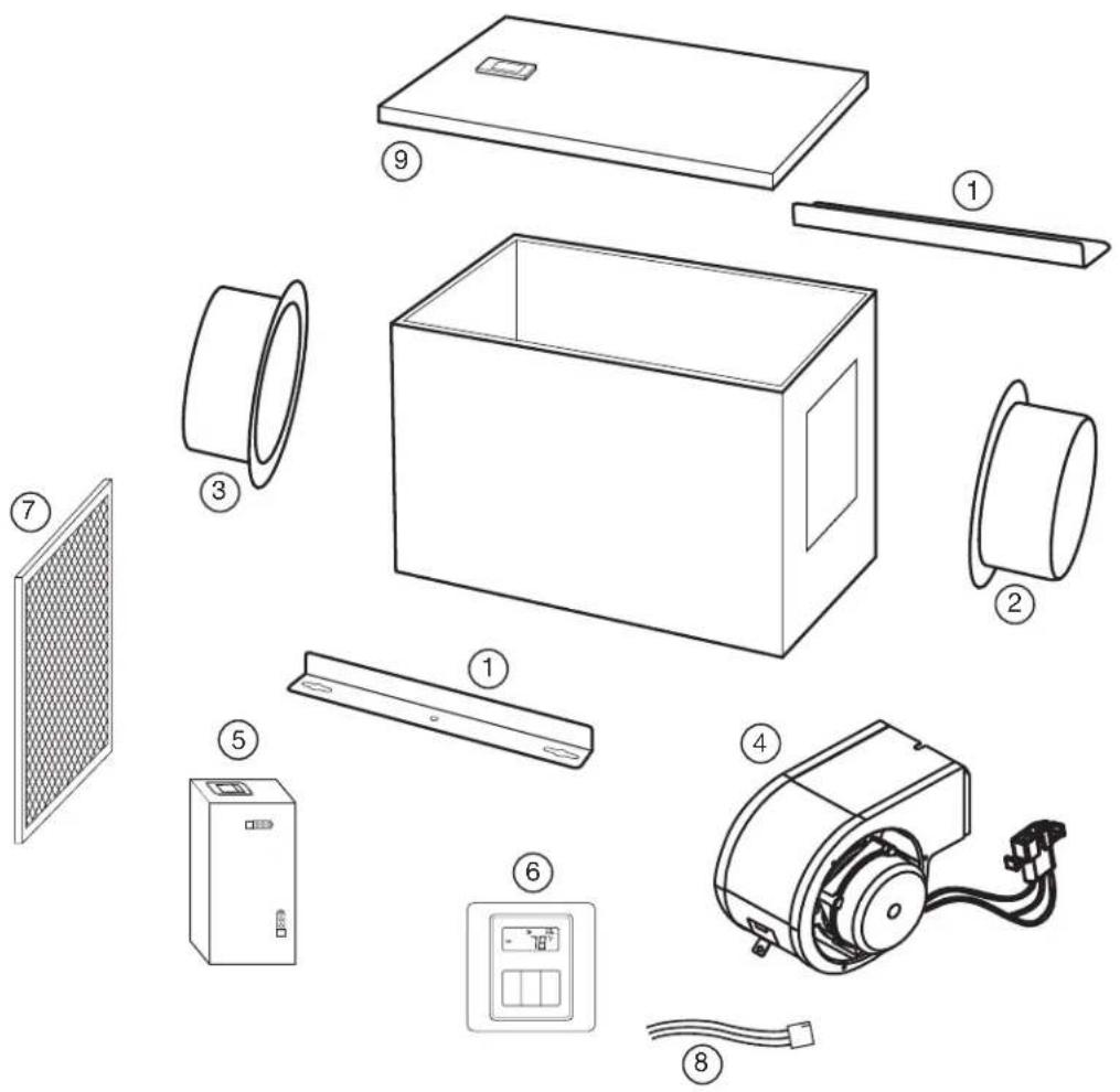 Air King MQFAM - Diagramme des pièces de remplacement - 1