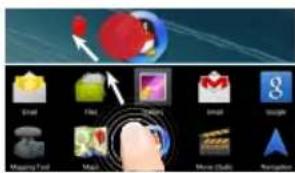 ARCHOS Oxygen 101s - Eliminación de un elemento de la pantalla de inicio: - 1