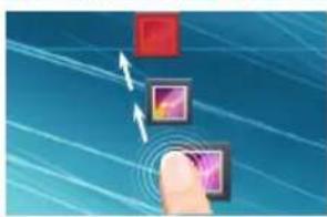 ARCHOS Oxygen 101s - Het verplaatsen van een item op het startschem: - 1