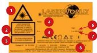 Laserworld PL5000RGB MK2 - L'utilisation est réservée à un usage professionnel selon décret n°2007-665 du 2 mai 2007 relatif à la sécurité des appareils à laser sortant! - 2