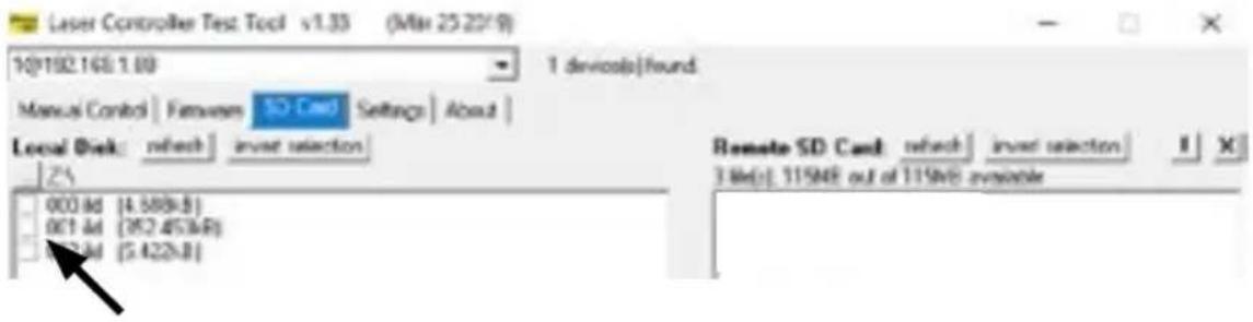 Laserworld DS2000RGB MK3 - a) Upload own ILDA files to the integrated SD card - 3