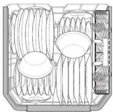 LG LDPH7972D - Réglages du chargement de 12 couverts - 1