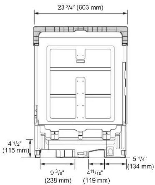 LG LDFN4542B - Dimensiones del producto - 1