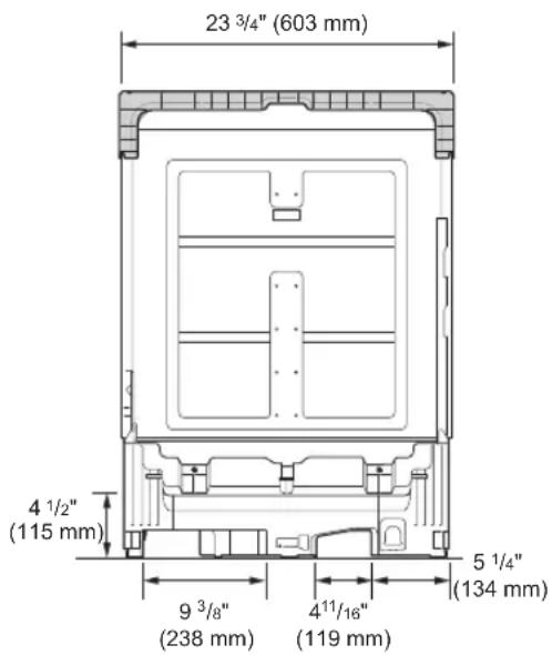 LG LDFN4542D - Dimensiones del producto - 1