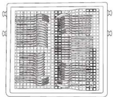 LG LDFN4542D - Réglages du chargement de 10 couverts - 1
