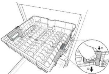 LG LDFN4542D - Lowering the Rack: - 1
