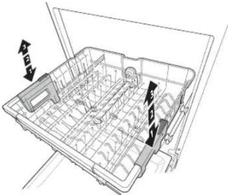 LG LDFN4542D - Height Adjustable Upper Rack - 1
