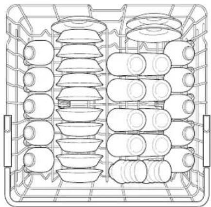 LG LDFN4542D - Loading the Upper Rack Loading 10 Place Settings - 1