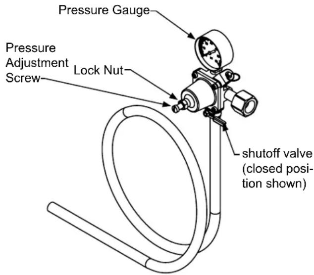 DCS RF24BTR2 - To adjust the pressure (Single Gauge): - 2