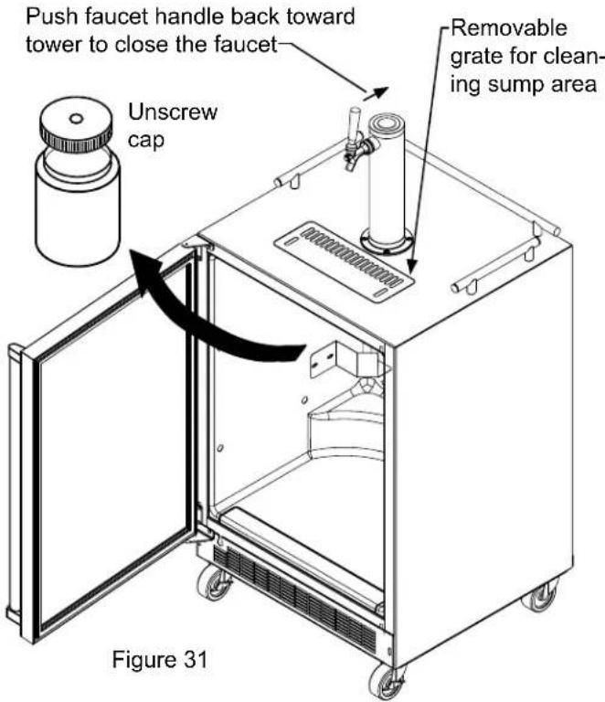 DCS RF24TR2 - Cleaning the drain sump: - 1