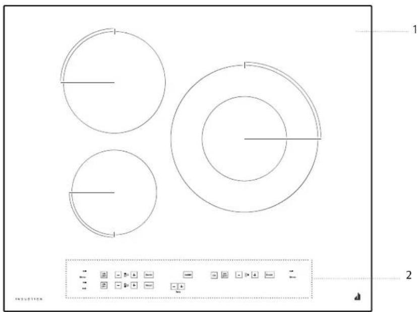 JENN-AIR JIC4536KS - PARTS AND FEATURES-TOUCH-ACTIVATED CONTROLS - 1