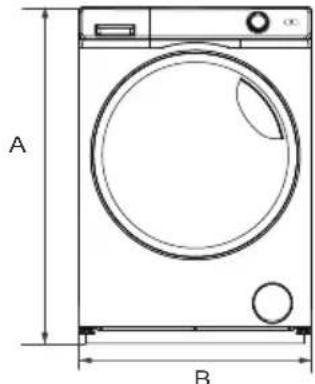HAIER HW150BP14986ES8 - Dimensions du produit - 1