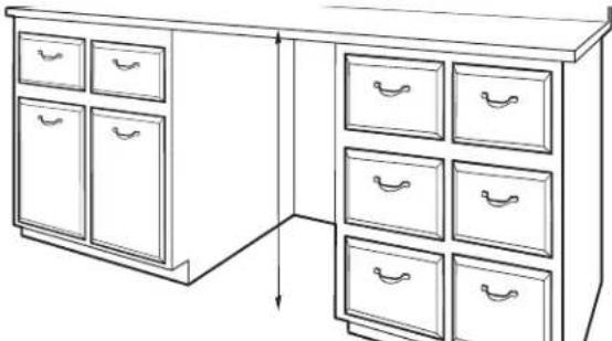 AMANA ADB1400AMS - Measure cabinet opening - 1