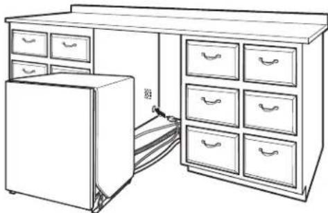 AMANA ADB1400AMB - Move dishwasher close to cabinet opening - 2