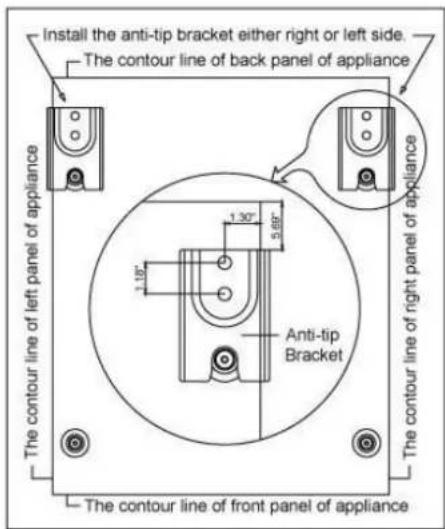 Avanti DER20P3S - ANTI-TIP BRACKET INSALLATION - 1