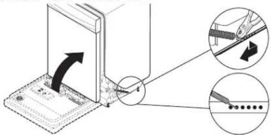 AMANA ADB1400AMW - Porte se ferme trop rapidement - diminuer tension des ressorts - 1