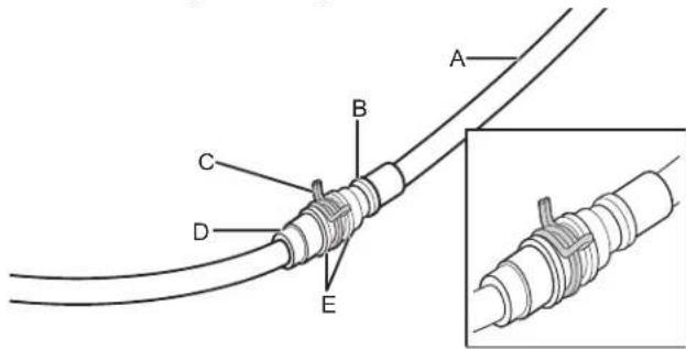 AMANA ADB1400AMW - Hose clamp final position - 1