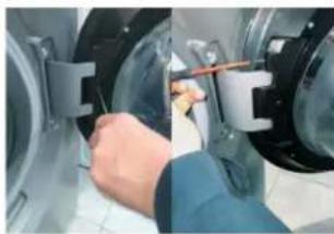 HAIER HWDQ90B416FWBB - HINGE | TYPE 2 TOOLS - 25 TORX WRENCH, FLEXIBLE 7 PIPE WRENCH - 4