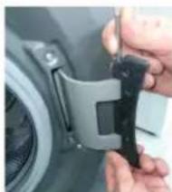 HAIER HWDQ90B416FWBB - HINGE | TYPE 2 TOOLS - 25 TORX WRENCH, FLEXIBLE 7 PIPE WRENCH - 5