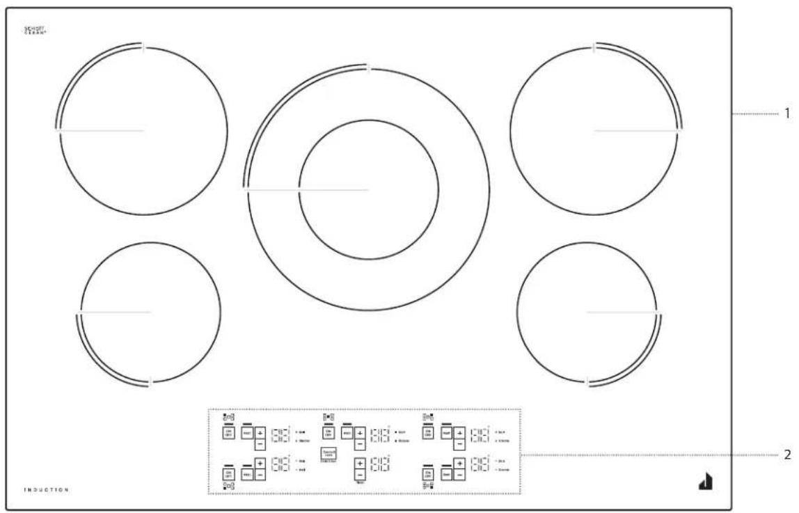 JENN-AIR JIC4530KB - Pièces et caractéristiques - commandes tactiles - 1