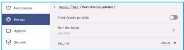 OPTOMA Interactive Flat Panel - Configuration des paramètres réseau - 3