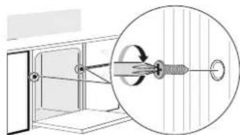 LG LDTH7972S - Fixation du lave-vaisselle au cadre de l'armoire - 2