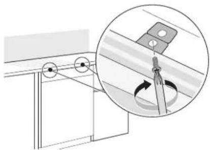 LG LDTH7972S - Fixation sécurité du lave-vaisselle au comptoir - 1
