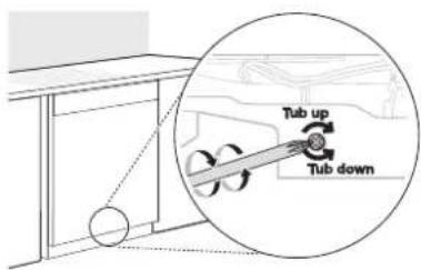 LG LDTH7972S - Réglage des pieds de nivellement arrêté - 1