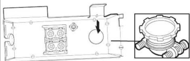 KITCHENAID KDFE104KWH - Secure cord or wire in strain relief - 1