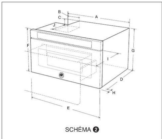 BERTAZZONI MD24X - Mesures pour le FOUR DRAWER microwave - 2