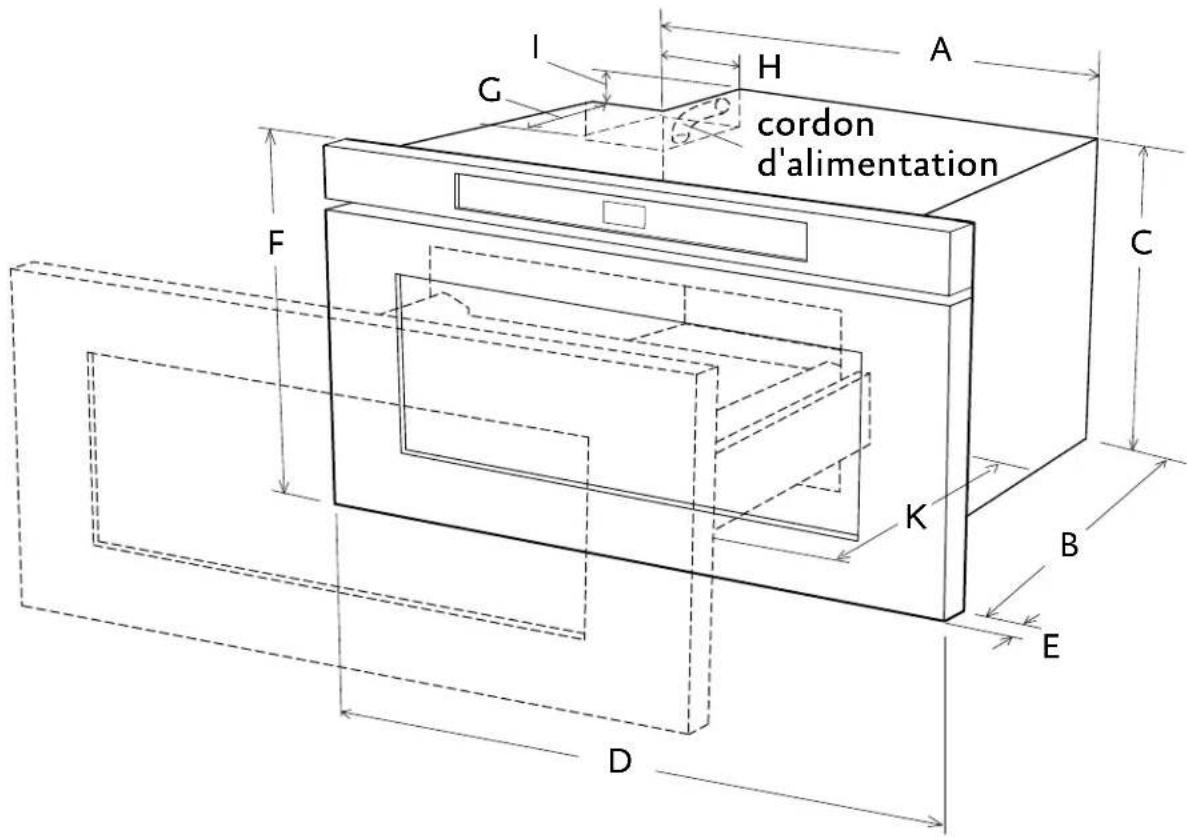 Hestan KMWR30 - DIMENSIONS DU TIROIR À MICRO-ONDES - 1