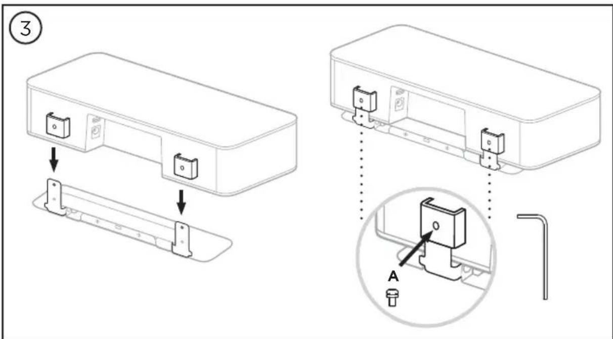 BOSE Videobar VBS - De VB-S op een tafel, plank of tv-meubel monteren - 3