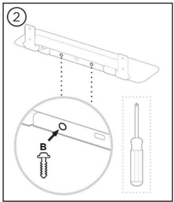 BOSE Videobar VBS - 将VB-S安装到桌子、置物架、书柜上 - 2