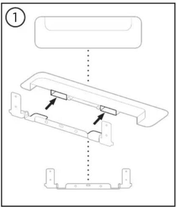 BOSE Videobar VBS - 将VB-S安装到桌子、置物架、书柜上 - 1