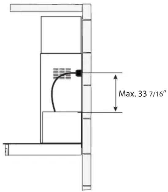 Max. 33 7/16"