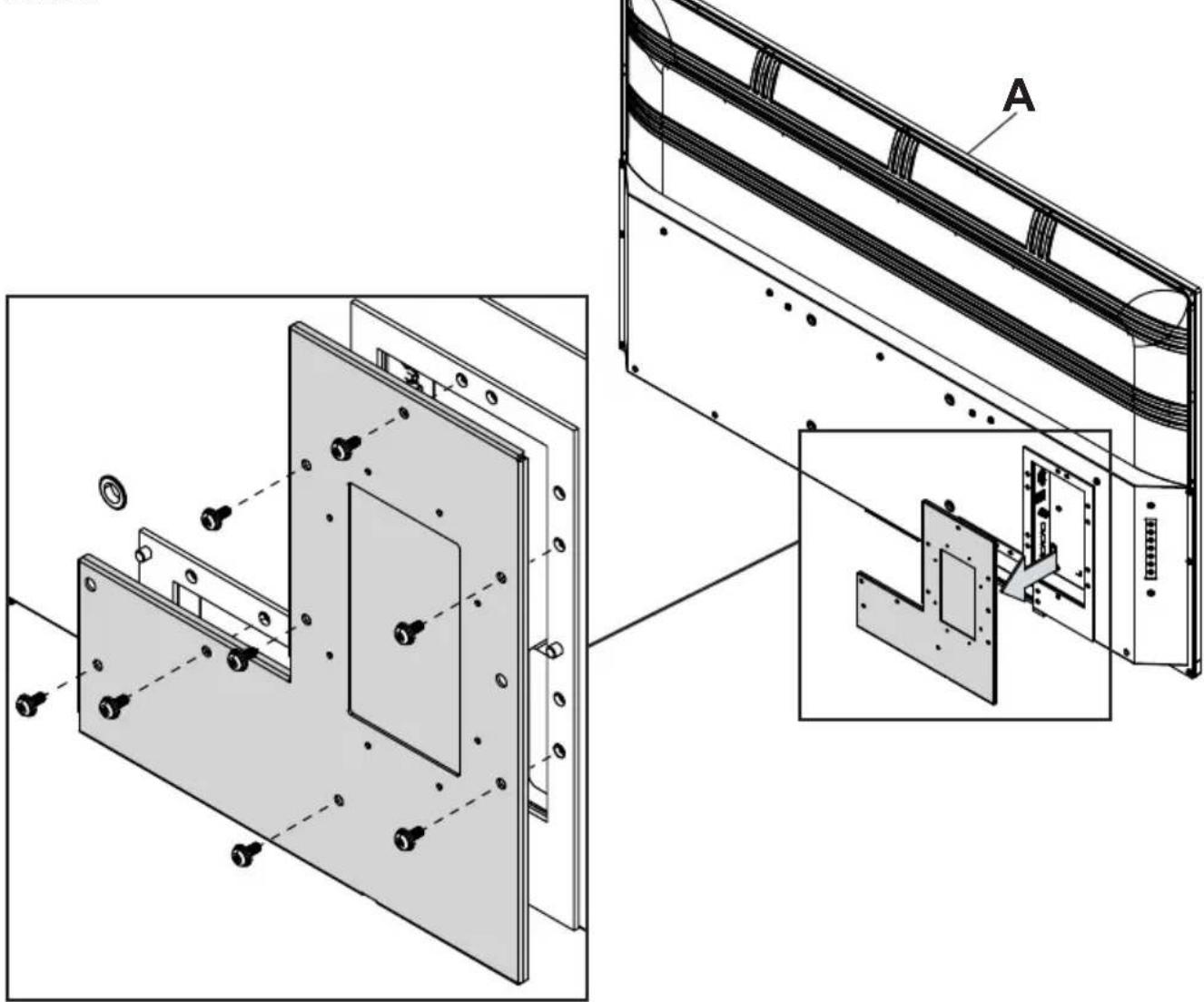 Peerless-AV NT553 - Retirar la cubierta del terminal de I/O - 1