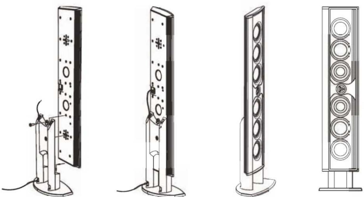 DEFINITIVE TECHNOLOGY Mythos XTR40 - Assemblage des supports - 2
