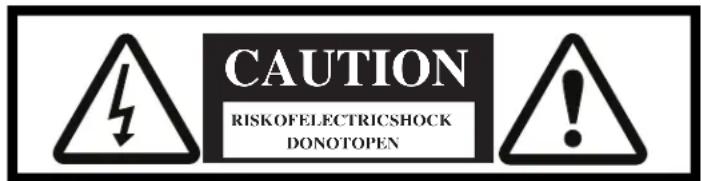 CAUTION RISKOFELECTRICSHOCK DONOTOPEN