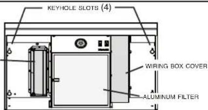 BROAN BXT130WW - MOUNT HOOD SO THAT BOTTOM OF HOOD IS 20"-25" ABOVE COOKING SURFACE. - 1