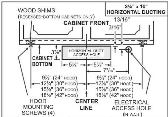 BROAN BCSEK124SS - Standard Installation (without EZ1 Brackets) - 2