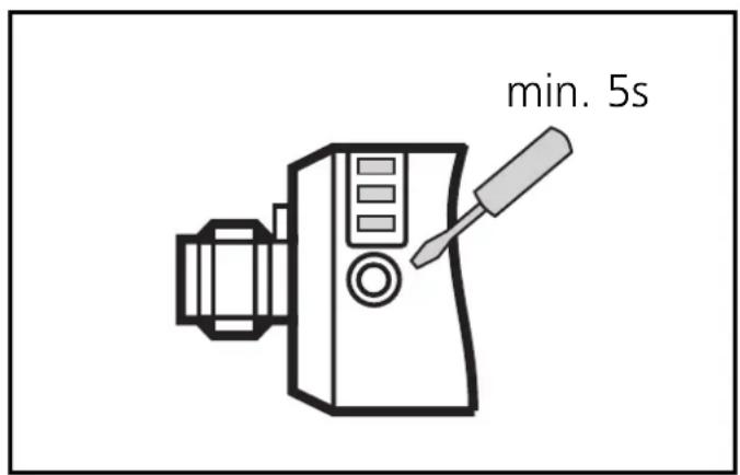 IFM KN0004 - Deactivating the NO/NC mode: - 1