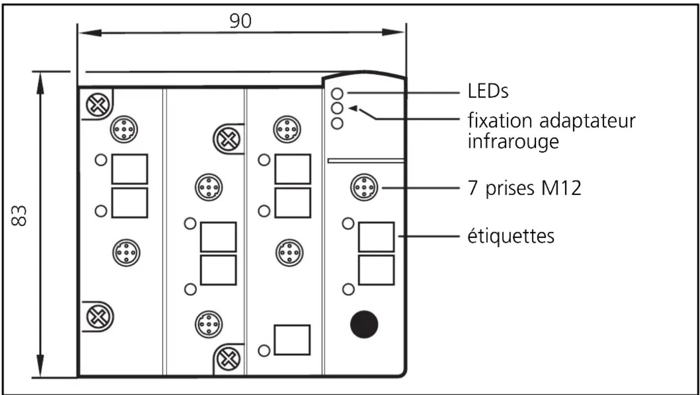 IFM AC2504 - Éléments de service et d'indication - 1