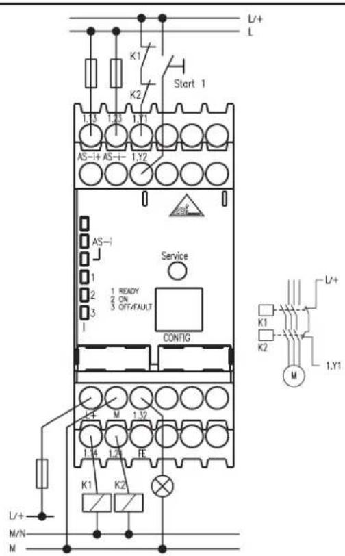 IFM AC003S - Raccordement des bornes du moniteur de sécurité as-i - 3