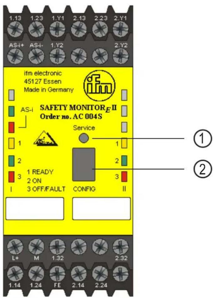IFM AC001S - Éléments de service et d'indication - 9